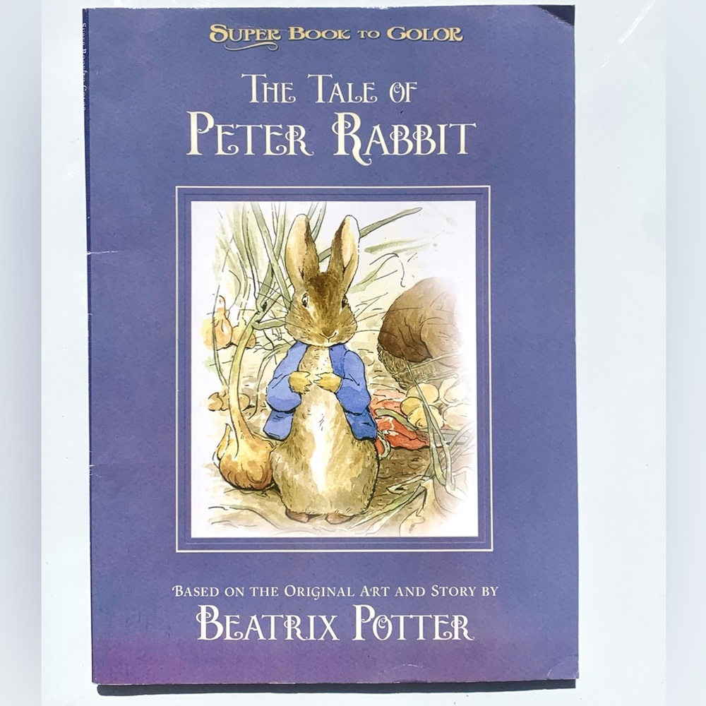 Vintage The Tale of Peter Rabbit Illustrated Coloring Story Book